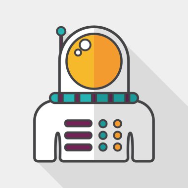 Uzun Gölge, eps10 ile uzay astronot düz simgesi