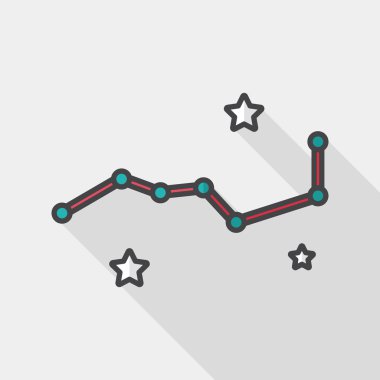 Uzun Gölge, eps10 ile alan Kepçe düz simgesi