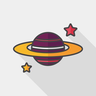 Uzun Gölge, eps10 ile alan gezegen düz simgesi