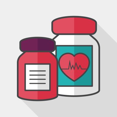 Uzun Gölge, eps10 ile ek ilaç düz simgesi