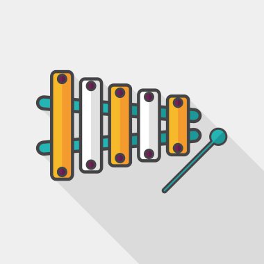 Uzun Gölge, eps10 ksilofon düz simgesi