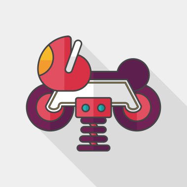 Bahçesi oyuncak uzun gölge ile'deki motor düz simgesi