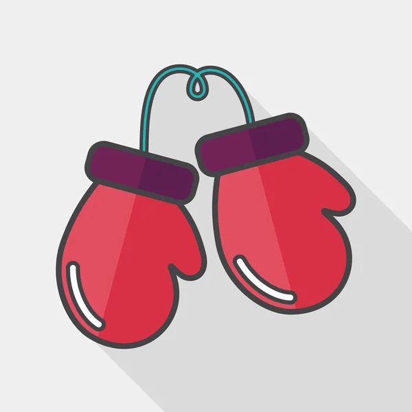 Boxing gloves flat icon with long shadow,eps10 — Stock Vector