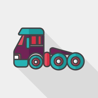 Uzun Gölge, eps10 ile ulaşım çekici düz simgesi