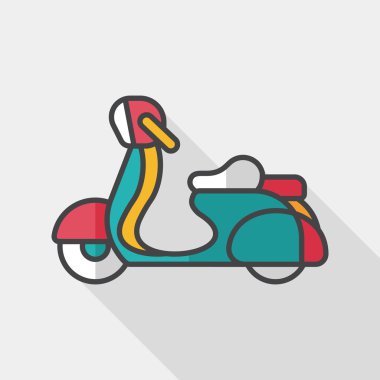 Uzun Gölge, eps10 ile ulaşım scooter düz simgesi