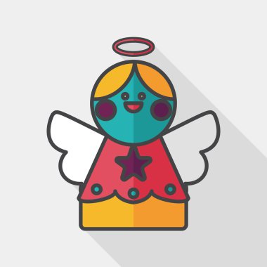 Uzun Gölge, eps10 melek düz simgesi