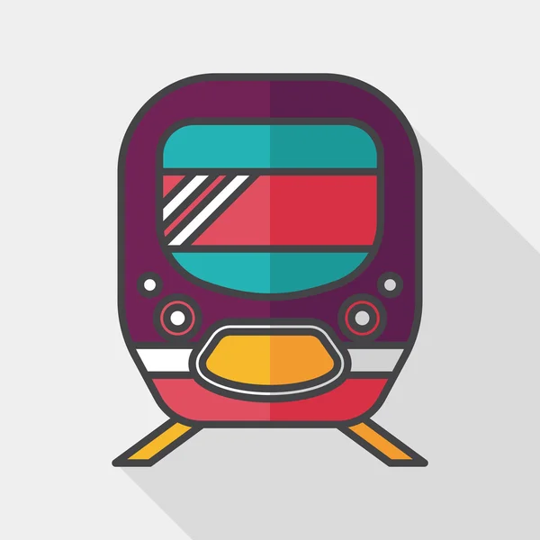 Transport subway flat ikonen med långa skugga, eps10 — Stock vektor