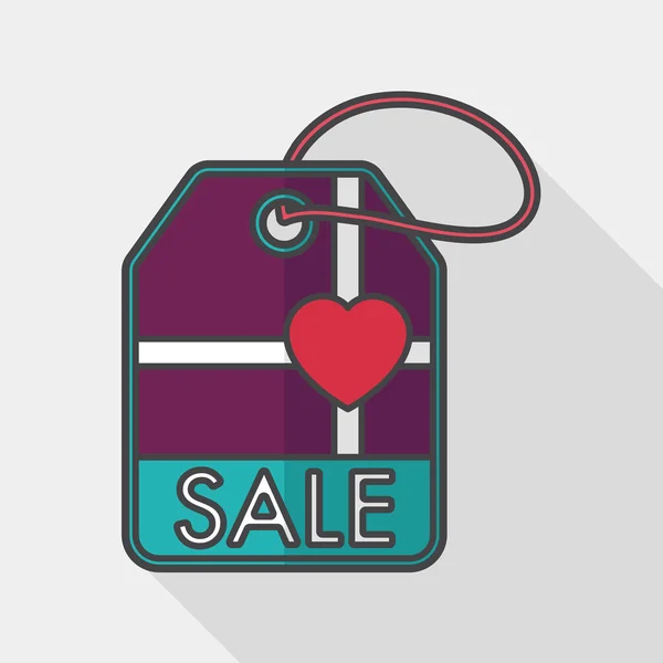 Valentine's Day SALE flat icon with long shadow,eps10 — Stock Vector