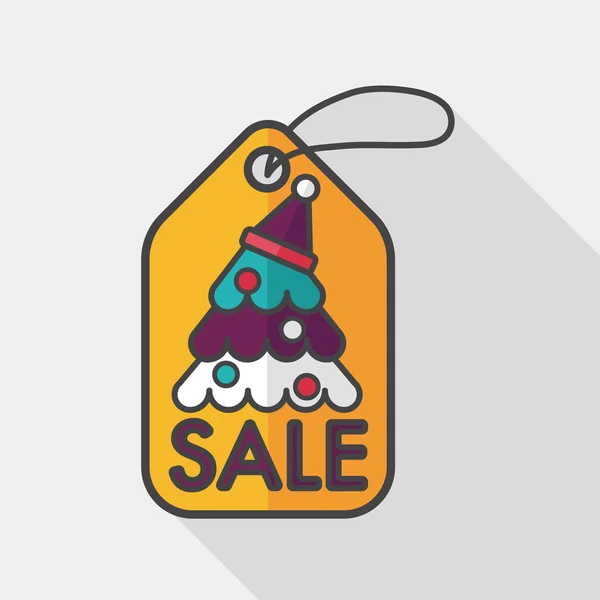 Christmas sale flat icon with long shadow, eps10 — Stock Vector