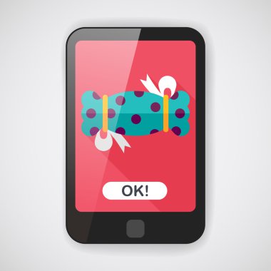 düz uzun gölge, eps10 bir simgeyle tatlılar ve şekerler