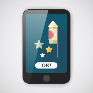 Uzun Gölge, eps10 fişek düz simgesi