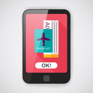 Uzun Gölge, eps10 ile hava bilet düz simgesi