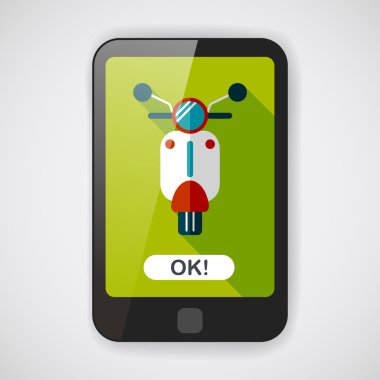 Uzun Gölge, eps10 ile ulaşım scooter düz simgesi