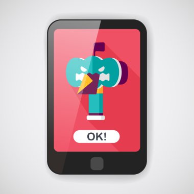 posta kutusu düz simgesi ile uzun gölge, eps10