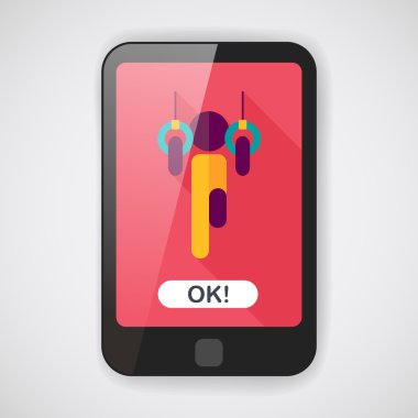 Yatay uzun gölge, eps10 ile düz simgesi bar asılı boy