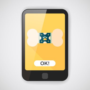 Uzun Gölge, eps10 ile evde beslenen hayvan kemik düz simgesi