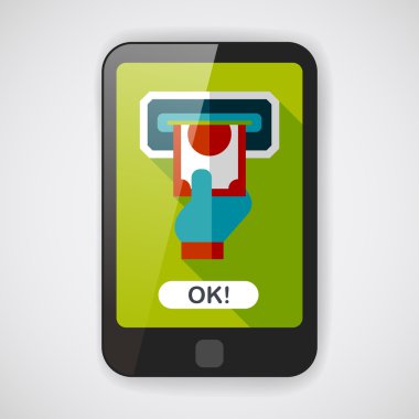 Uzun Gölge, eps10 ile ATM düz simgesi