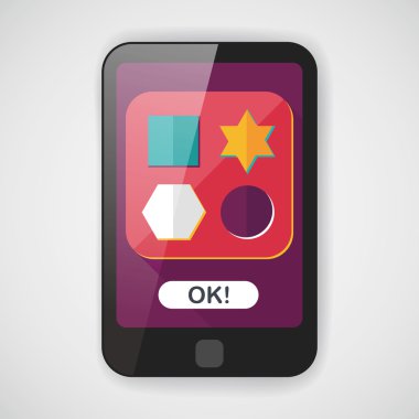 eğitici oyuncak uzun gölge, eps 10 düz simgesi