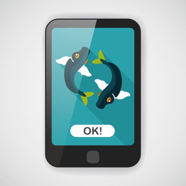 Çin yeni yılı uzun gölge, eps10, Çinli bir dekor ile düz simgesi