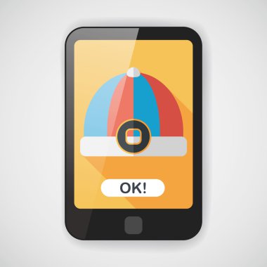 Çince hat düz simgesi ile uzun gölge, eps10