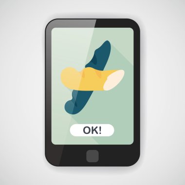 Uzun Gölge, eps10 ile Fransız ekmeği düz simgesi