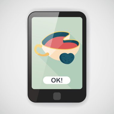 Uzun Gölge, eps10 ile kahve düz simgesi