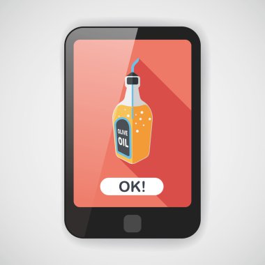 Uzun Gölge, eps10 ile mutfak eşyaları petrol düz simgesi