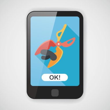 Uzun Gölge, eps10 ile evde beslenen hayvan makas düz simgesi