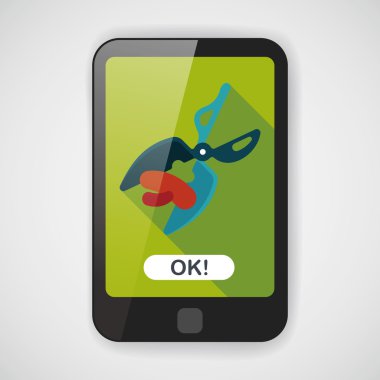 Uzun Gölge, eps10 ile evde beslenen hayvan makas düz simgesi