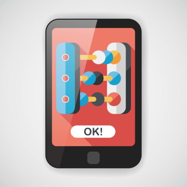 abaküs hesaplama uzun gölge düz simgesiyle