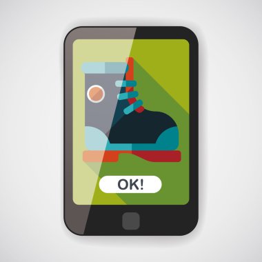 uzun gölge ile çizme düz simgesi