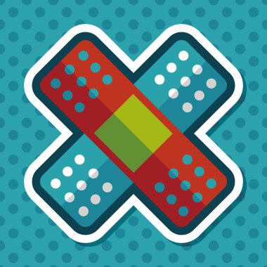 Uzun Gölge, eps10 tıbbi sargı düz simgesiyle