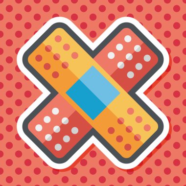 Uzun Gölge, eps10 tıbbi sargı düz simgesiyle