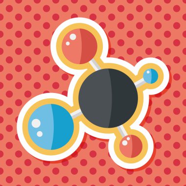 Uzun Gölge, eps10 ile molekül düz simgesi