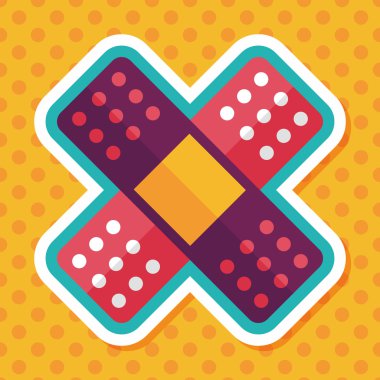 Uzun Gölge, eps10 tıbbi sargı düz simgesiyle