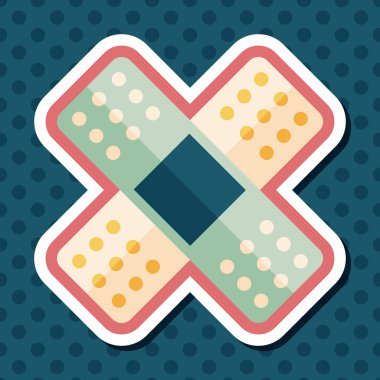 Uzun Gölge, eps10 tıbbi sargı düz simgesiyle