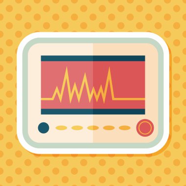 yoğun bakım düz simgesi uzun gölge, eps10 ile izlemek