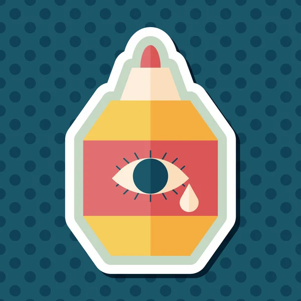 Eye Drop icona piatta con lunga ombra, eps10 — Vettoriale Stock