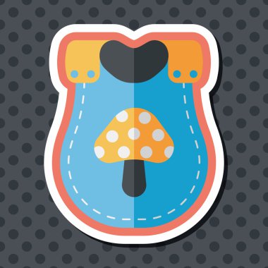 Bebek önlüğü uzun gölge, eps 10 düz simgesiyle