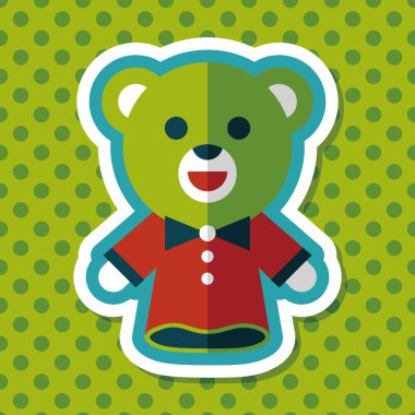 Uzun Gölge, eps10bear el puppe el kukla düz simgesiyle ayı