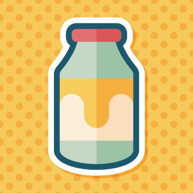 Uzun Gölge, eps10 süt düz simgesi