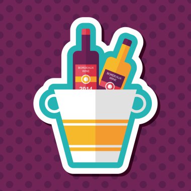 Uzun Gölge, eps10 ile buz şişe düz simgesi