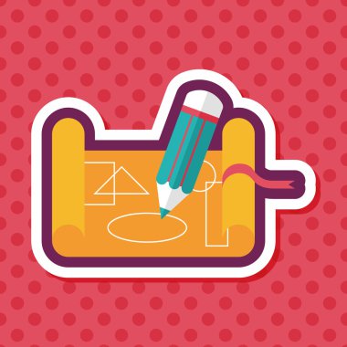 Uzun Gölge, eps10 planı düz simgesi