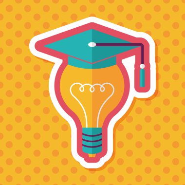 ampul uzun gölge, eps10 düz simgesi