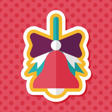 okul zili uzun gölge, eps10 düz simgesiyle