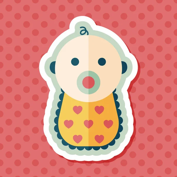 Baby flat icon with long shadow, eps 10 — стоковый вектор