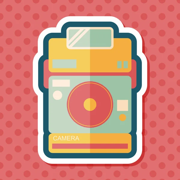 Camera flat icon with long shadow,eps10 — Stock Vector