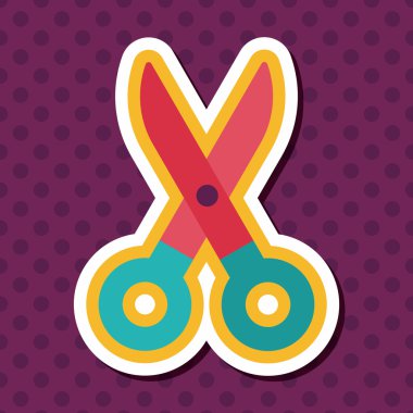 Uzun Gölge, eps10 makas düz simgesi