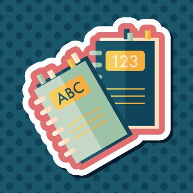 Uzun Gölge, eps10 ile dizüstü düz simgesi