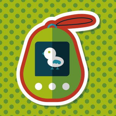 Uzun Gölge, eps 10 cep pet düz simgesiyle